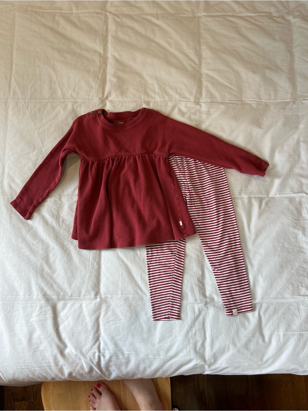 Matching Burt’s bees dress and leggings